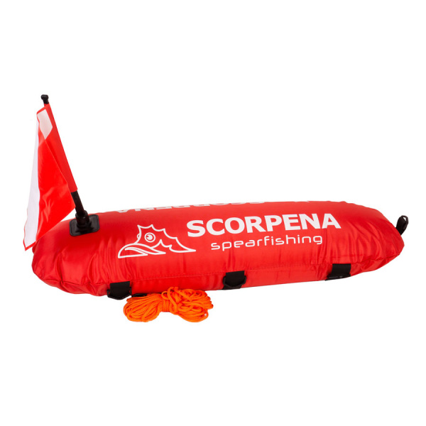 Буй двойной длинный Scorpena B Rubicon (красный)